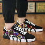 Casual Print Graffiti Canvas Multicolor Men Sneakers - Koyers
