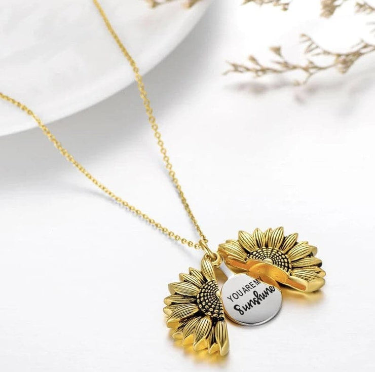 "You Are My Sunshine" Sunflower Necklace - Koyers