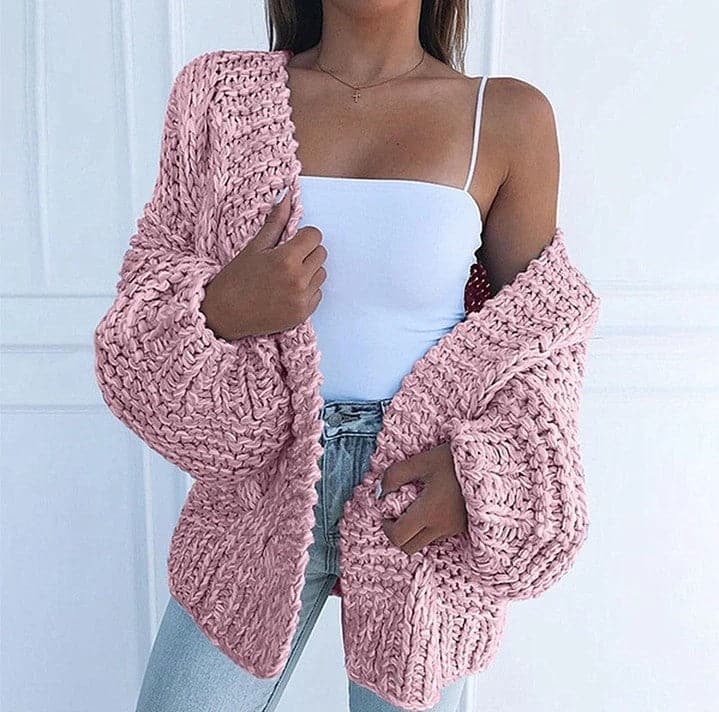 Thick Knitted Comfy Sweater Cardigan - Koyers