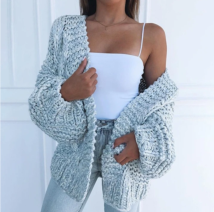 Thick Knitted Comfy Sweater Cardigan - Koyers