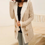 Casual Knit Button Warm Hooded Cardigan - Koyers