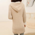Casual Knit Button Warm Hooded Cardigan - Koyers
