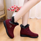Suede Plush Zipper Orthopedic Ankle Boots - Koyers