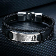 To My Son - Steel & Leather Style Bracelet - Koyers