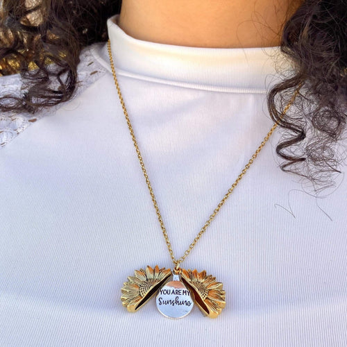 "You Are My Sunshine" Sunflower Necklace - Koyers