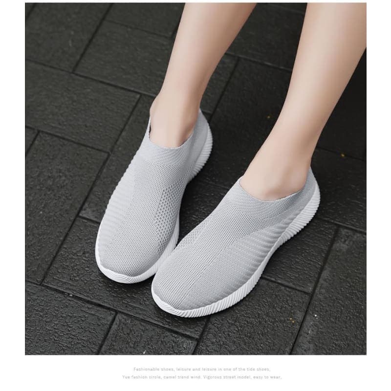 Women's Shoes Knitting Sock Sneakers - Comfortable Flat Shoes 2019