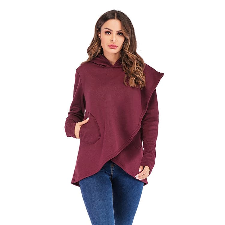Plus Size Fashion Pocket Pullover Hoodie Sweatshirt - Koyers