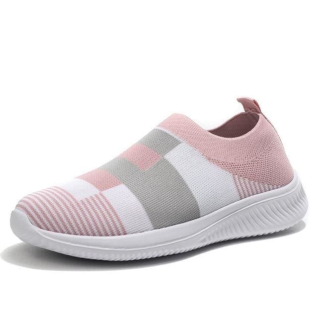 Women Breathable Mesh Slip-on Flat Shoes - Pink / (US 5.5 | UK 3.5)
