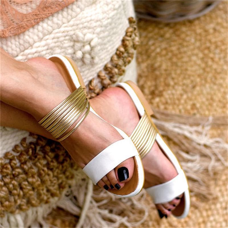 Slip-On Flat Open Toe Summer Slide Sandals - Koyers