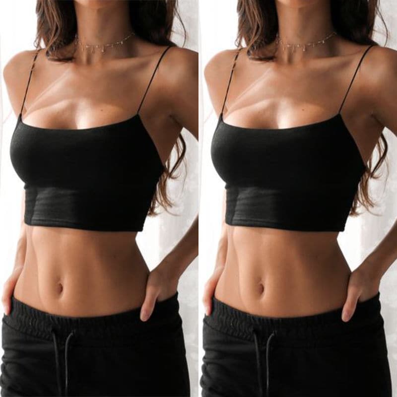Spaghetti Strap Cropped Tank Top - Koyers