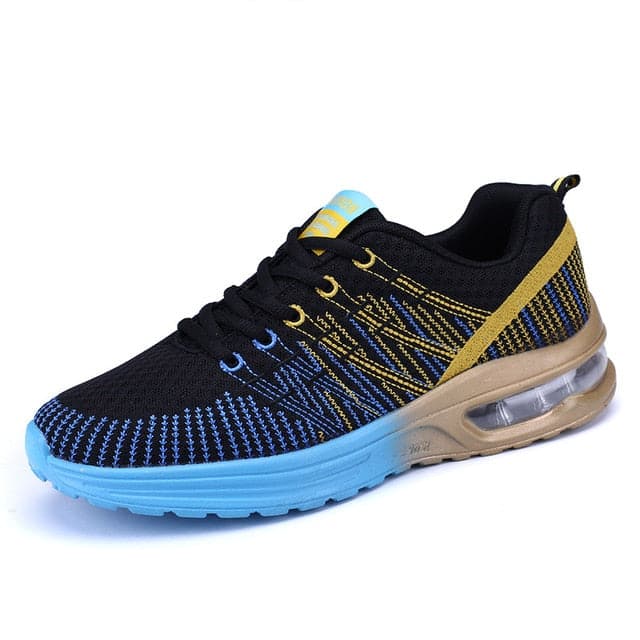 Colorblock Breathable Mesh Lace-Up Sneakers - Koyers
