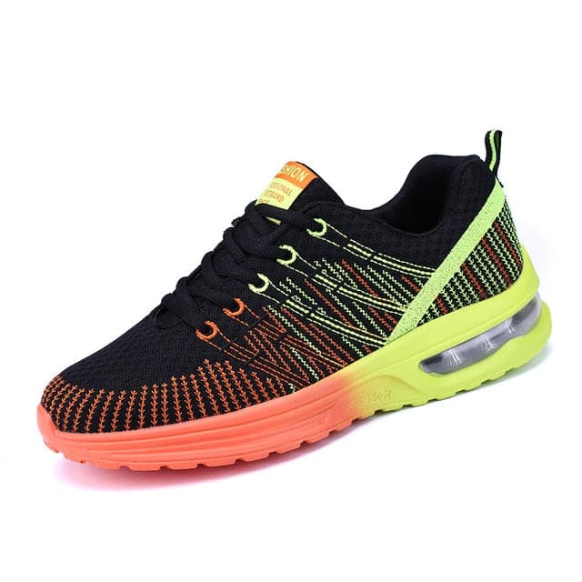 Colorblock Breathable Mesh Lace-Up Sneakers - Koyers