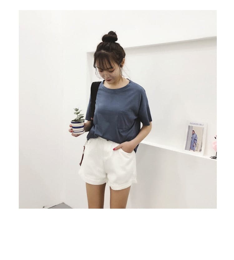 High Waist Loose Denim Shorts - Koyers
