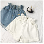 High Waist Loose Denim Shorts - Koyers