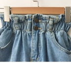 High Waist Loose Denim Shorts - Koyers