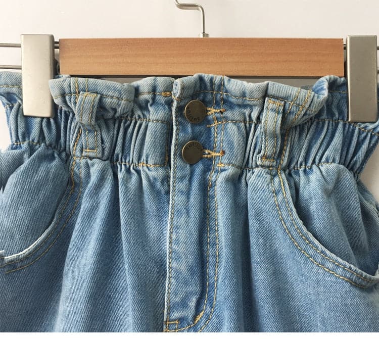 High Waist Loose Denim Shorts - Koyers