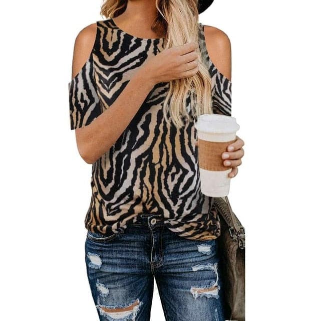 Women Summer Leopard Loose Shirt - Koyers