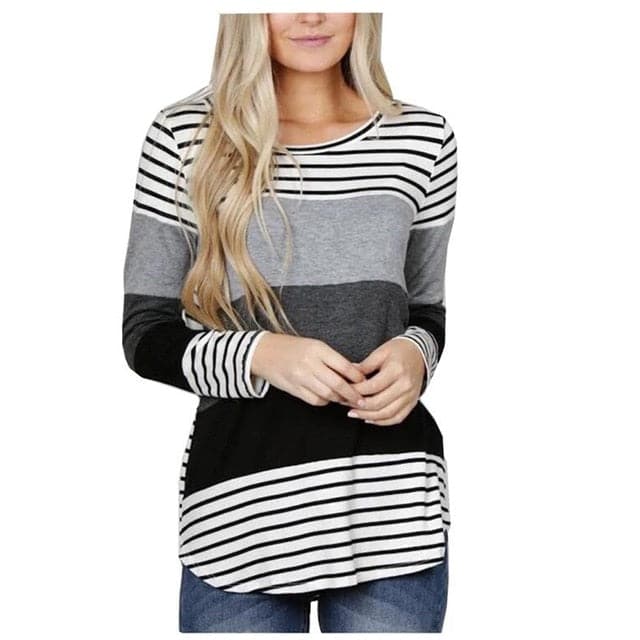 Women Crew Neck  Long Sleeve T-Shirt - Koyers