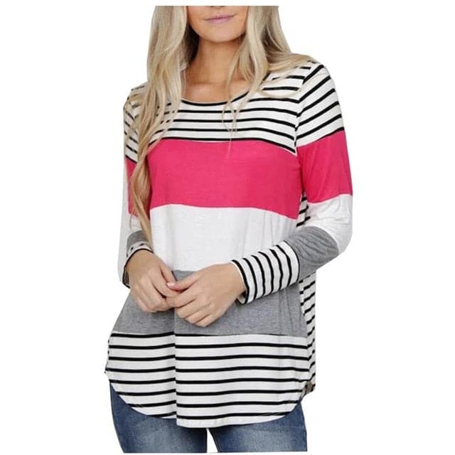 Women Crew Neck  Long Sleeve T-Shirt - Koyers