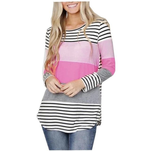 Women Crew Neck  Long Sleeve T-Shirt - Koyers