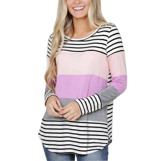 Women Crew Neck  Long Sleeve T-Shirt - Koyers