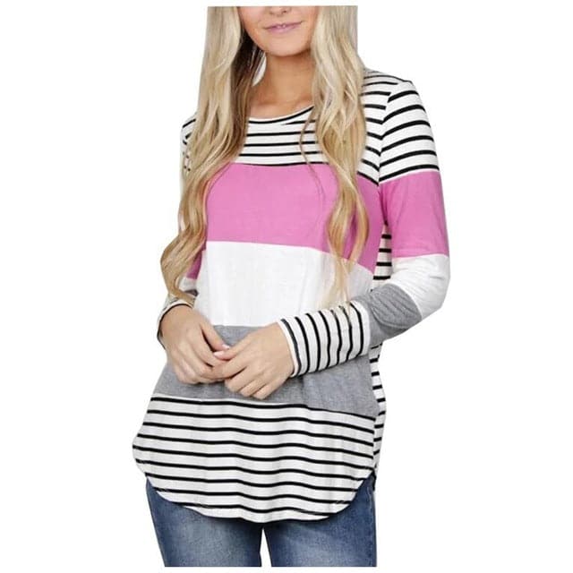 Women Crew Neck  Long Sleeve T-Shirt - Koyers