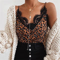 Lace Top Leopard Snake Print Tank - Koyers