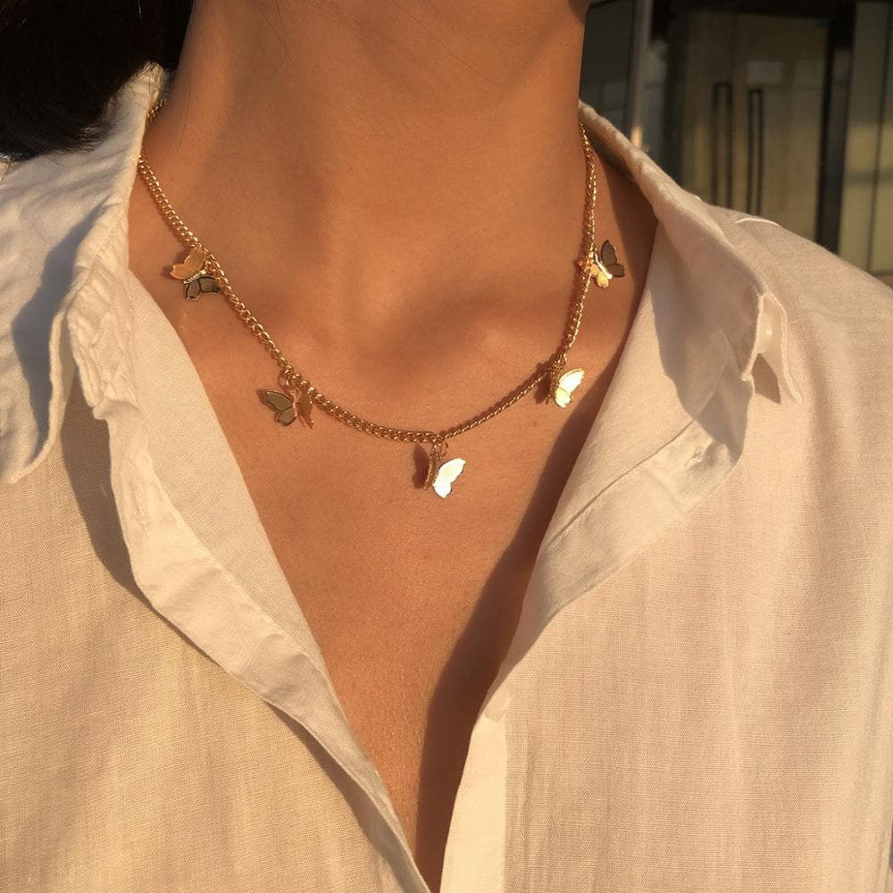 Cute Butterfly Choker Necklace - Koyers