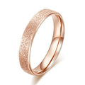 Simple Scrub Stainless Steel Women 's Rings - Koyers