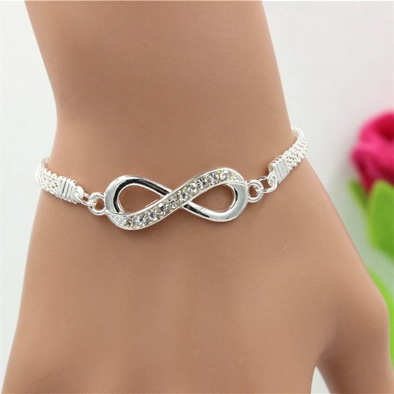 Rhinestone Infinity Bracelet - Koyers