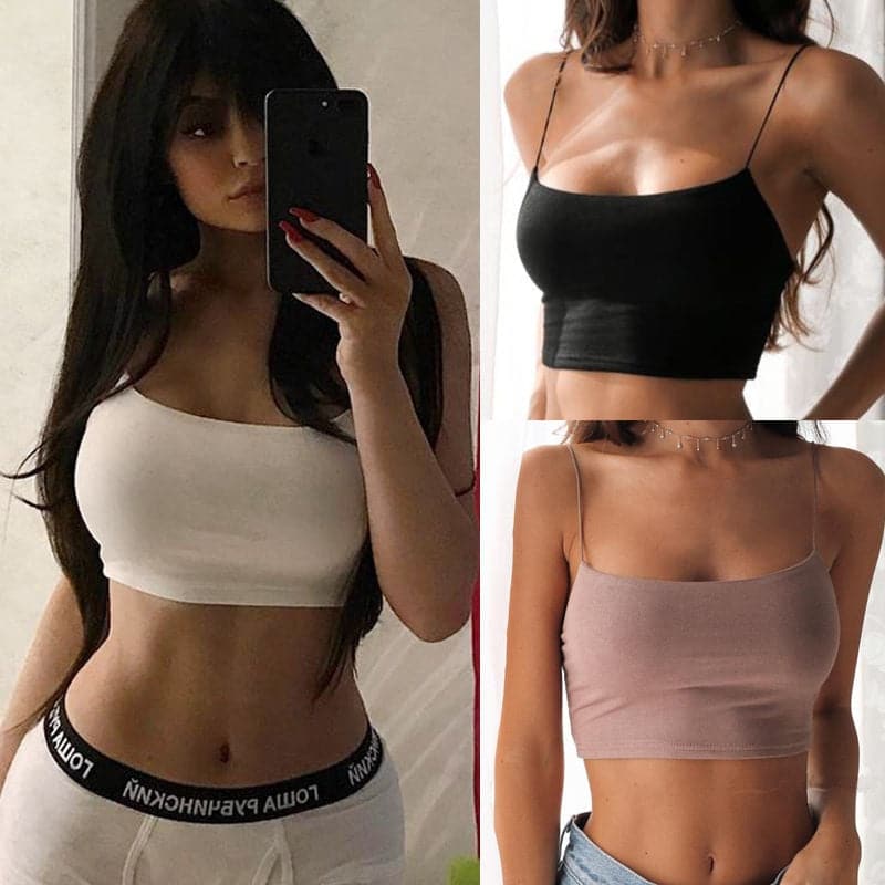 Spaghetti Strap Cropped Tank Top - Koyers