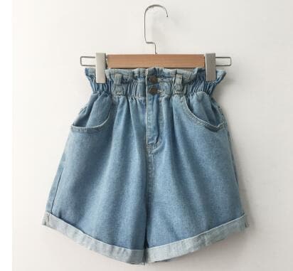 High Waist Loose Denim Shorts - Koyers