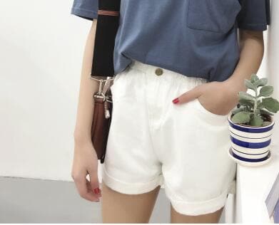 High Waist Loose Denim Shorts - Koyers