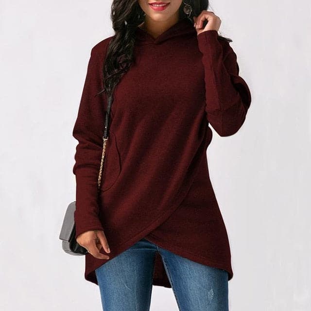 Plus Size Fashion Pocket Pullover Hoodie Sweatshirt - Koyers