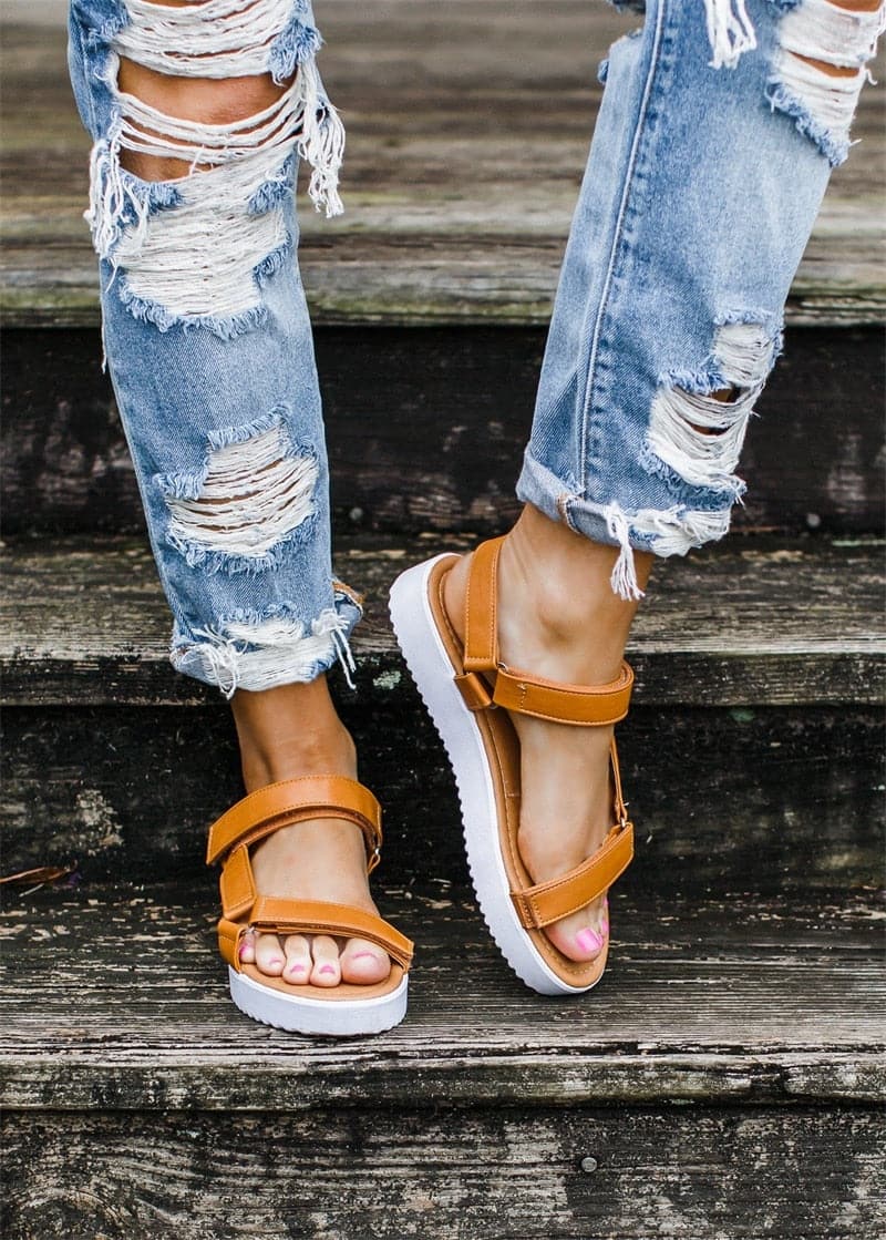 Comfortable Buckle Strap Sandals - Koyers