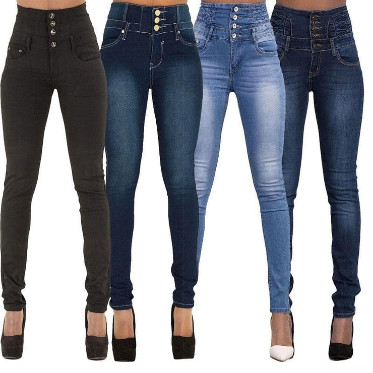 High Waist Stretch Jeans - Koyers