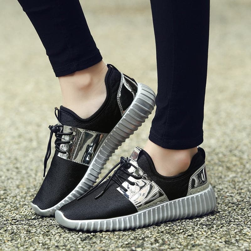 Breathable Flat Trendy Couple Sneakers - Koyers