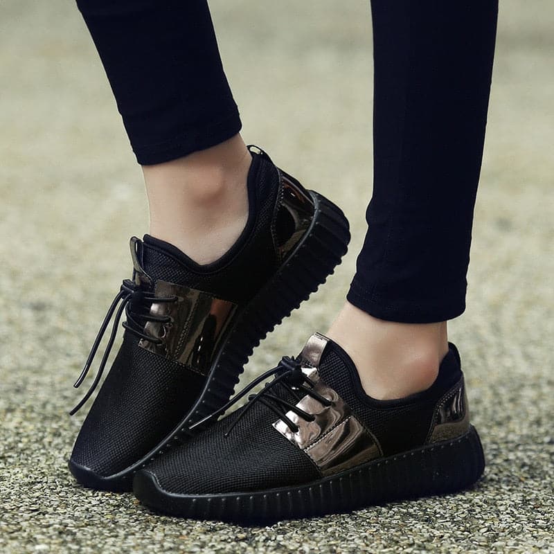 Breathable Flat Trendy Couple Sneakers - Koyers