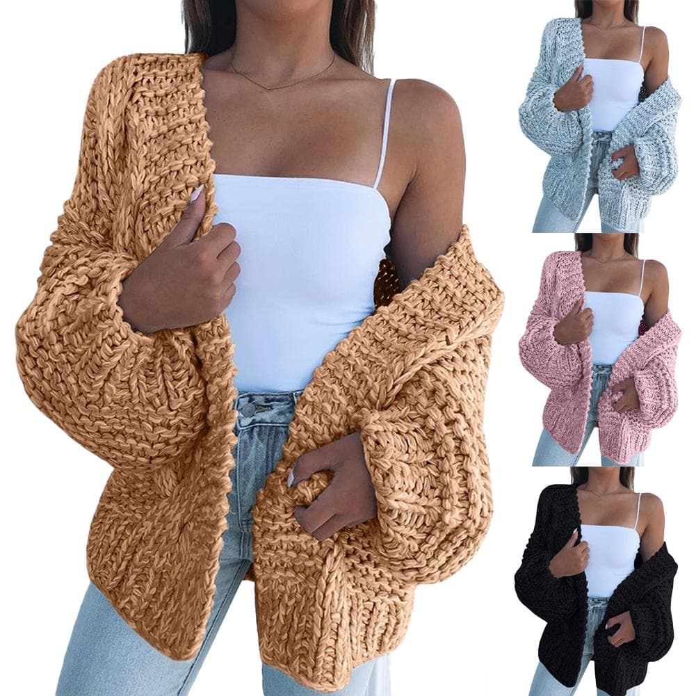 Thick Knitted Comfy Sweater Cardigan - Koyers