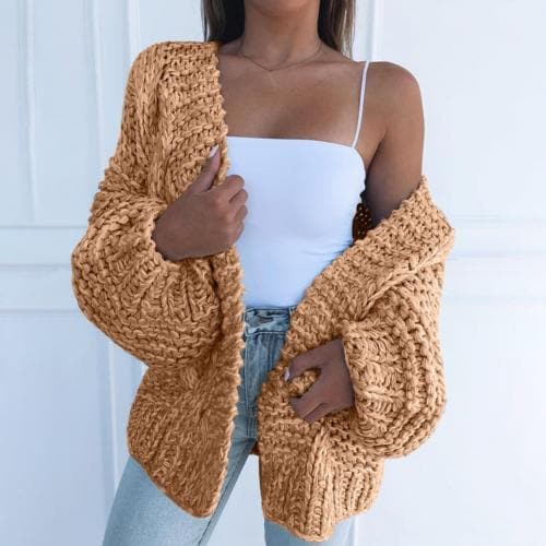 Thick Knitted Comfy Sweater Cardigan - Koyers