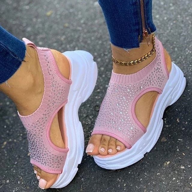 Breathable Crystal Bling Sandals - Koyers
