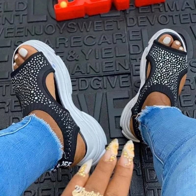Breathable Crystal Bling Sandals - Koyers
