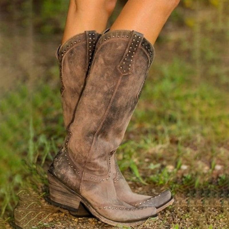 Cowgirl Medium Heel Retro Boots - Koyers