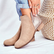 Classy Animal Print Low Heel Ankle Boots - Koyers