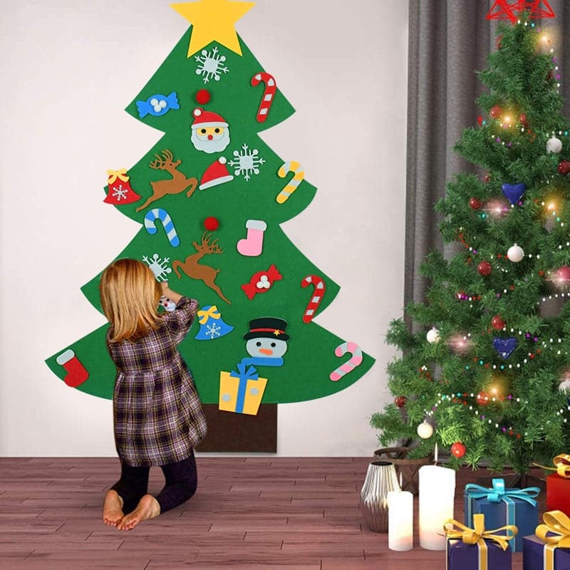 DIY Christmas Tree Wall Decorations For Kids - Koyers