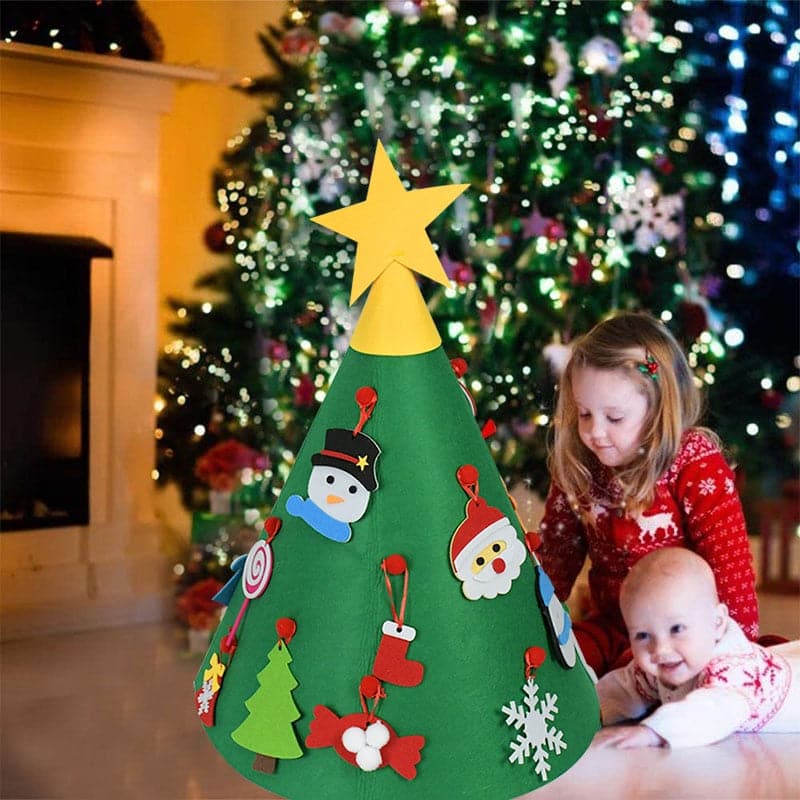 DIY Christmas Tree Wall Decorations For Kids - Koyers