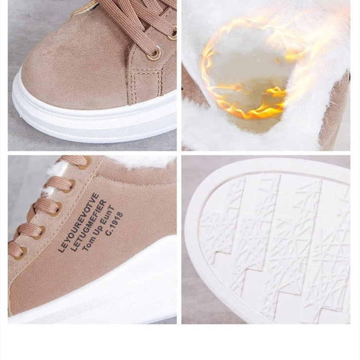 Comfy Thick-Soled Warm Snow Sneakers - Koyers