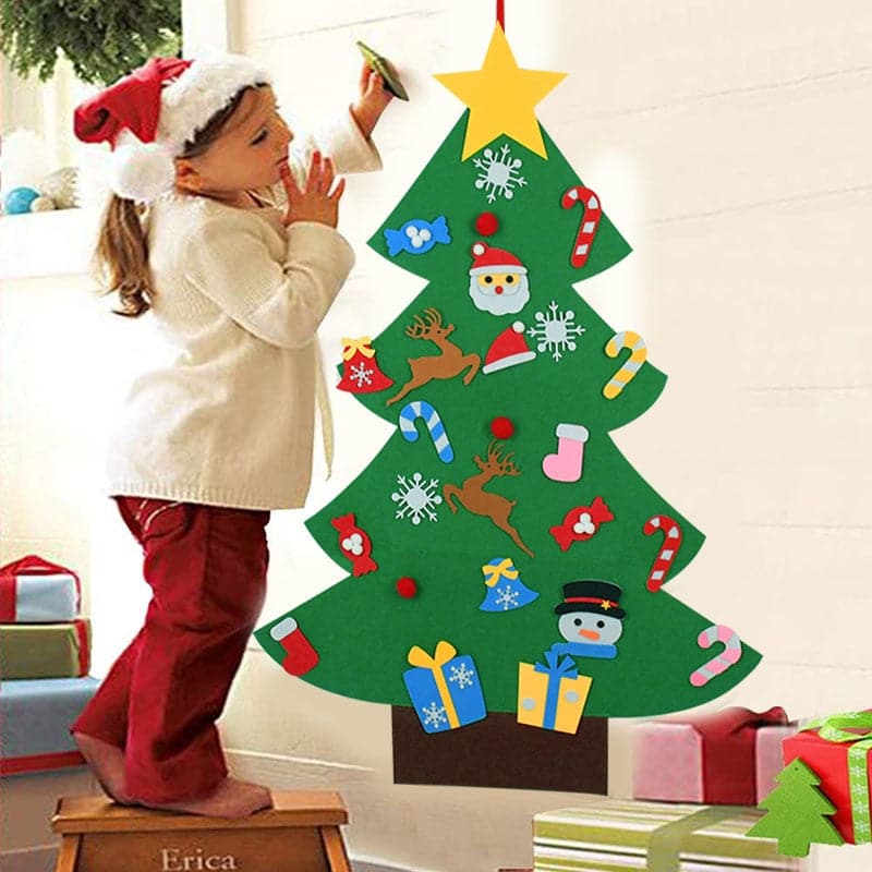DIY Christmas Tree Wall Decorations For Kids - Koyers