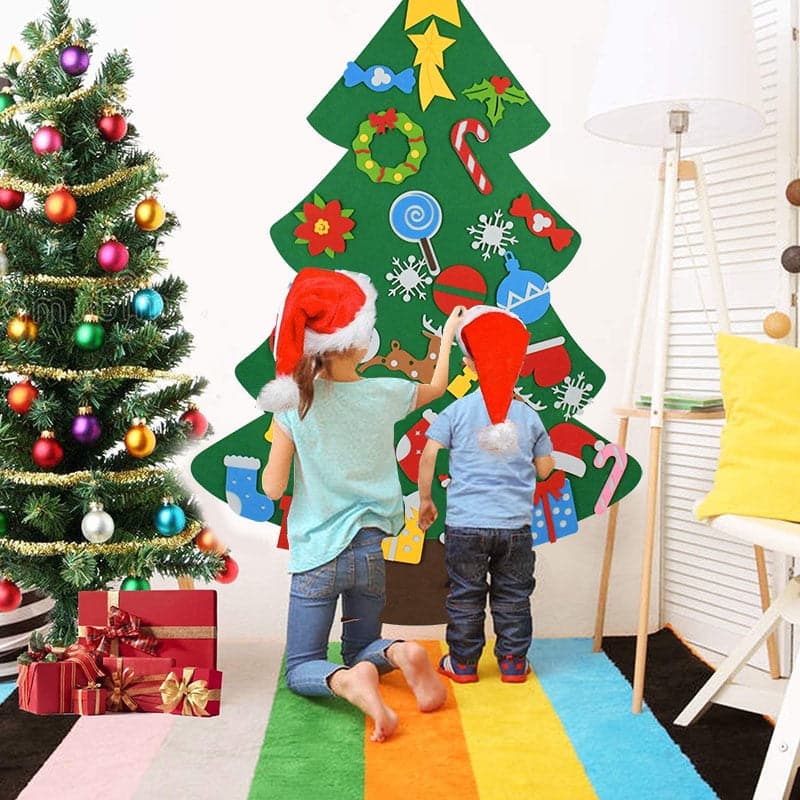 DIY Christmas Tree Wall Decorations For Kids - Koyers