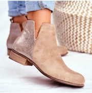 Classy Animal Print Low Heel Ankle Boots - Koyers